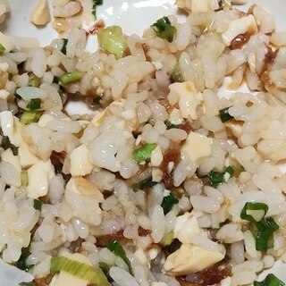 豆腐ネギかつお節ごはん